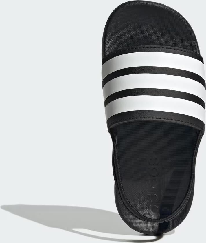 Adidas Sportswear Adilette Estrap badslippers met hielbandje zwart wit - Foto 3
