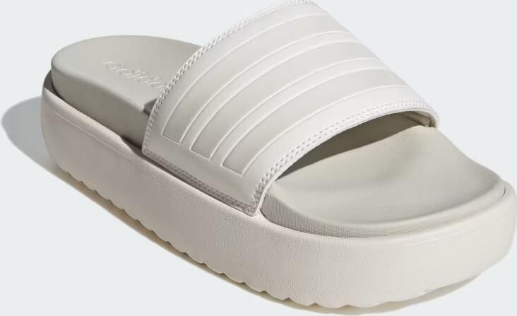 Adidas Women's Adilette Platform Sandalen 1 3 beige - Foto 6