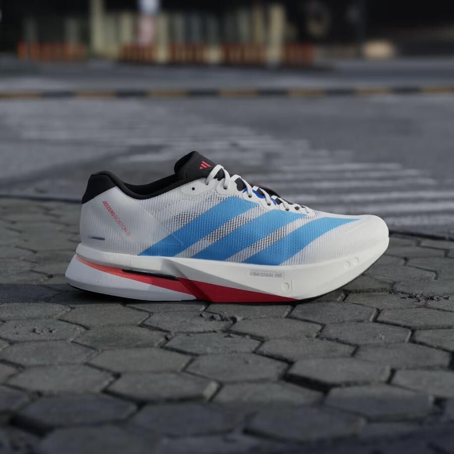 Adidas Adizero Boston 13 Sneakers Heren Wit 1 3 Mesh Synthetisch - Foto 4