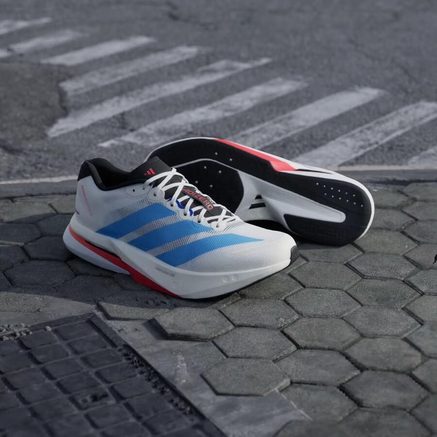 Adidas Adizero Boston 13 Sneakers Heren Wit 1 3 Mesh Synthetisch - Foto 5