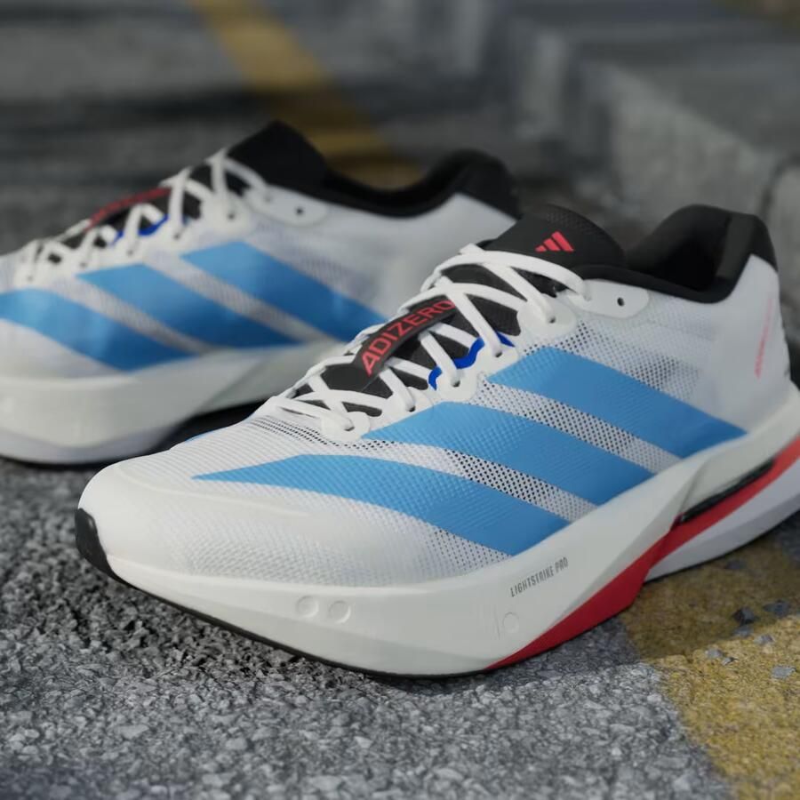 Adidas Adizero Boston 13 Sneakers Heren Wit 1 3 Mesh Synthetisch - Foto 6