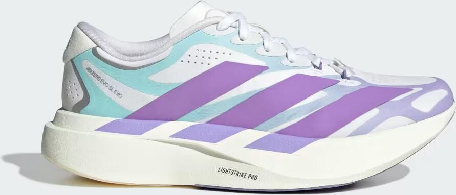 Adidas Adizero EVO SL Sneakers Dames Wit 2 3 Mesh Synthetisch - Foto 2