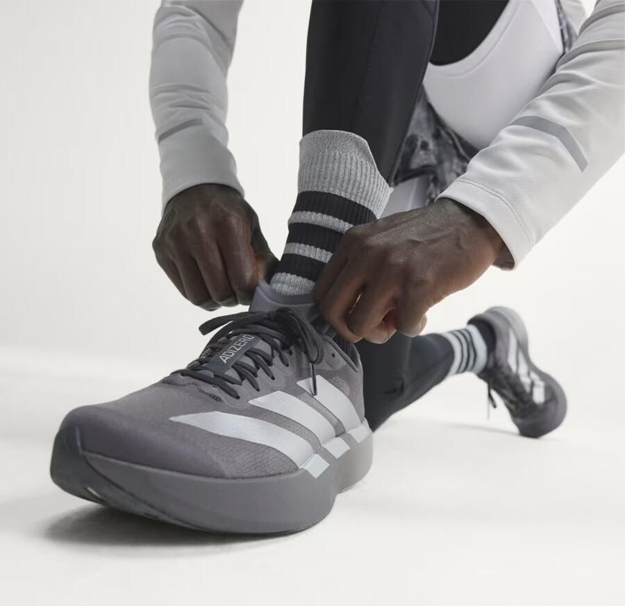 Adidas Adizero EVO SL Sneakers Heren Grijs 1 3 Mesh Synthetisch - Foto 6