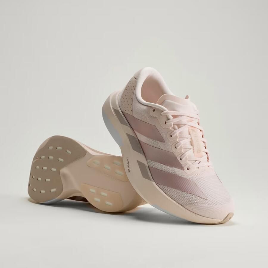 Adidas Performance Adizero Evo mesh hardloopschoenen beige - Foto 4