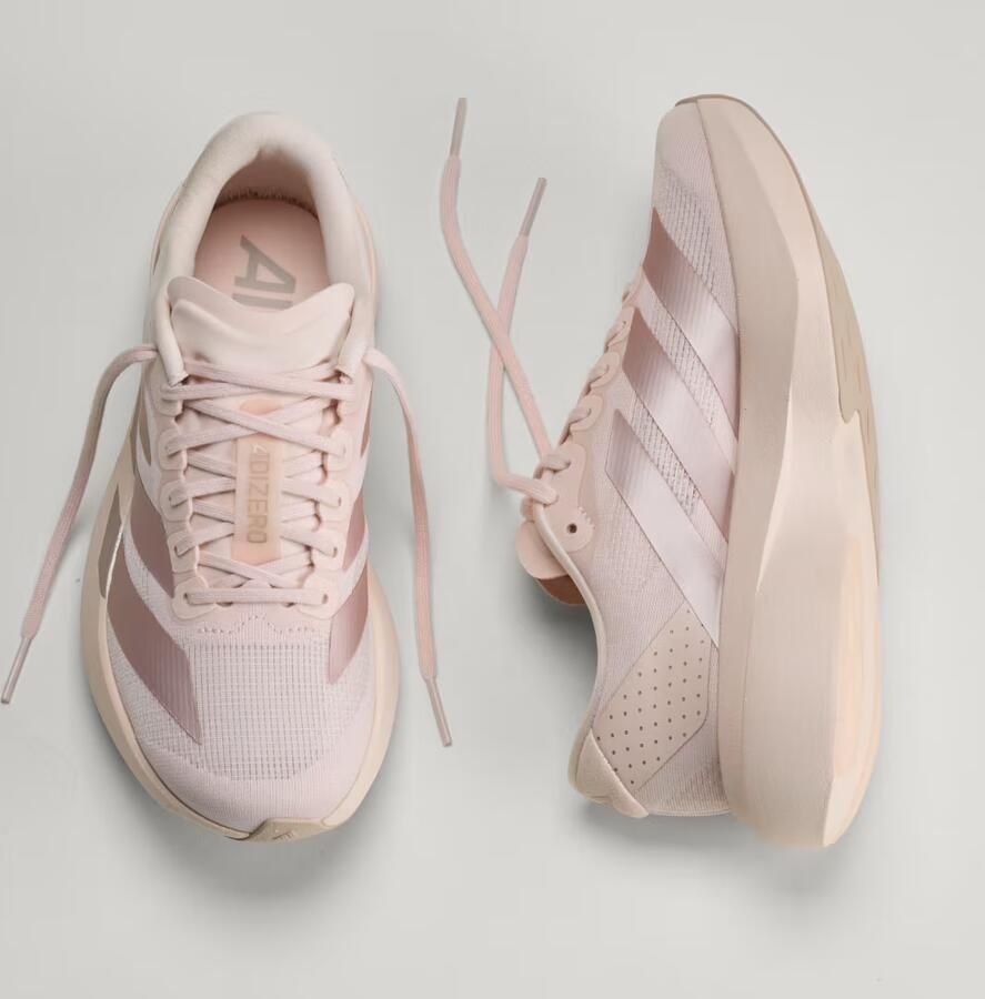 Adidas Performance Adizero Evo mesh hardloopschoenen beige - Foto 9