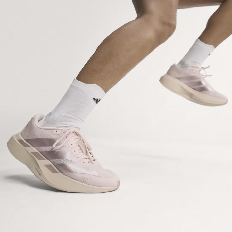 Adidas Performance Adizero Evo mesh hardloopschoenen beige - Foto 6