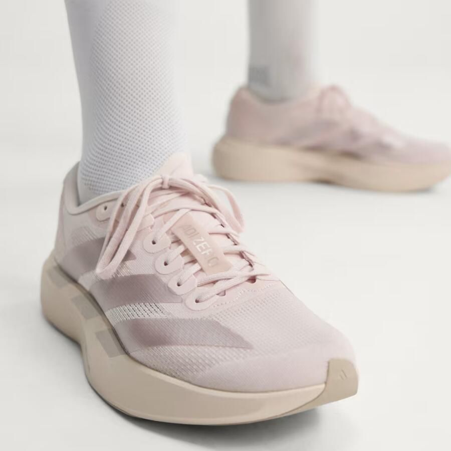 Adidas Performance Adizero Evo mesh hardloopschoenen beige - Foto 7