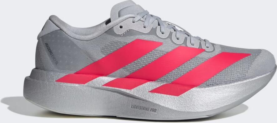 Adidas Hardloopschoenen adizero Evo SL Zilver Helder rood Zilver Dames