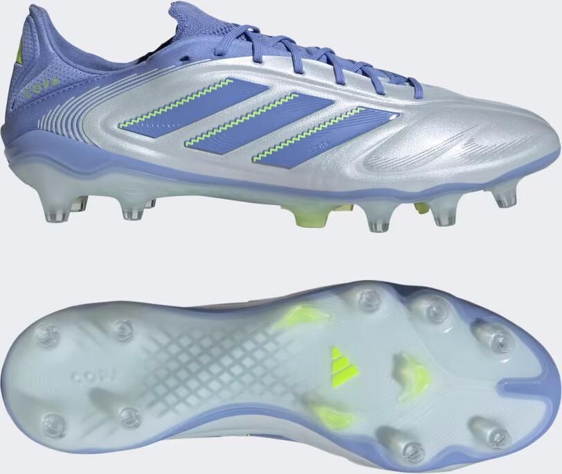 Adidas Copa Pure III Elite Gras Voetbalschoenen (FG) Blauw Grijs Neongeel