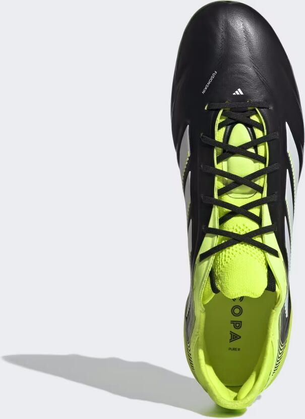 Adidas Copa Pure III Elite Gras Voetbalschoenen (FG) Zwart Wit Neongeel - Foto 3