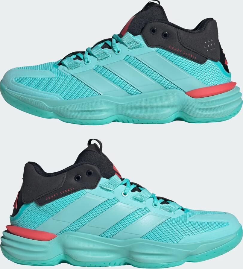 Adidas Performance Court Stabil Indoor Schoenen Heren Turquoise - Foto 3