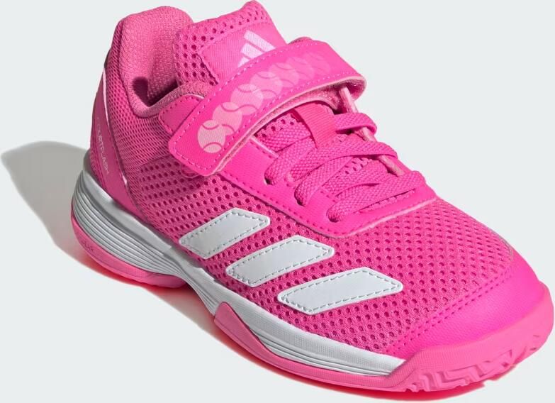 Adidas Perfor ce Courtflash Tennisschoenen met Klittenband Kids Kinderen Roze - Foto 6