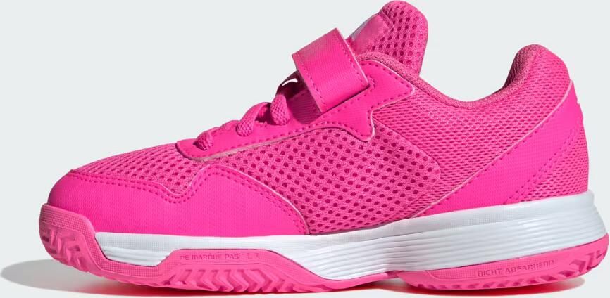 Adidas Perfor ce Courtflash Tennisschoenen met Klittenband Kids Kinderen Roze - Foto 7