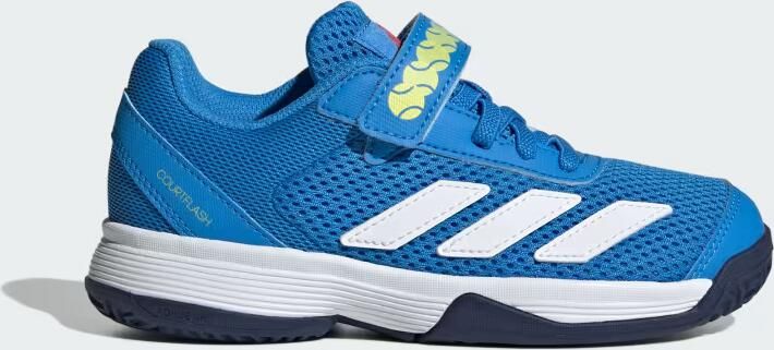 Adidas Perfor ce Courtflash Tennisschoenen Met Klittenband Kids Kinderen Blauw - Foto 2
