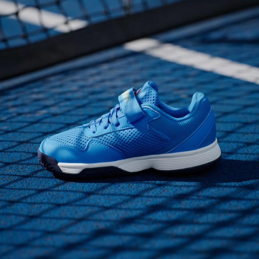 Adidas Perfor ce Courtflash Tennisschoenen Met Klittenband Kids Kinderen Blauw - Foto 7