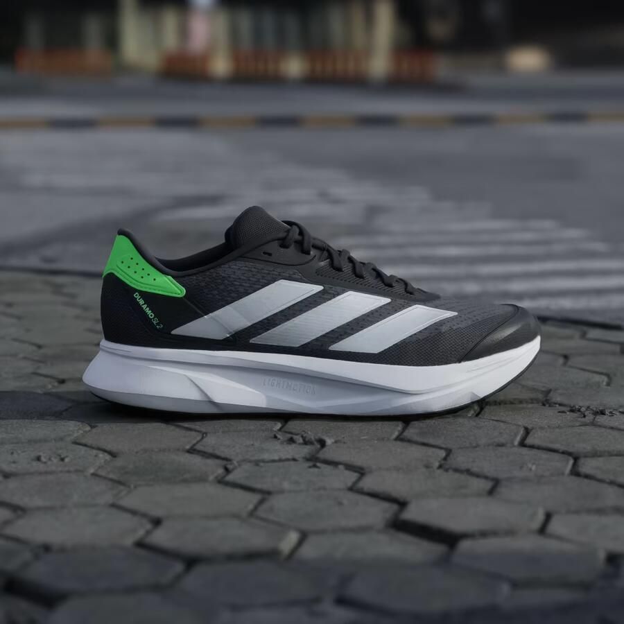 Adidas Heren Duramo SL2M Sneakers Hardloopschoenen JP9206 Carbon Silver Met Lime Burst - Foto 5