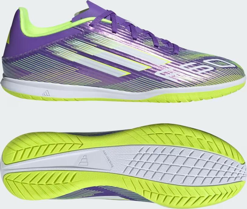 Adidas Performance F50 Club IN senior voetbalschoenen paars wit geel - Foto 5