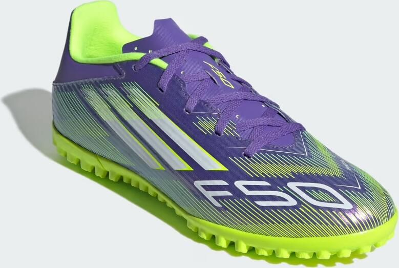 Adidas Perfor ce F50 Club TF senior voetbalschoenen paars wit geel - Foto 8