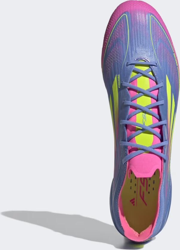 Adidas F50 Elite Gras Voetbalschoenen (FG) Blauw Neongeel Roze - Foto 2