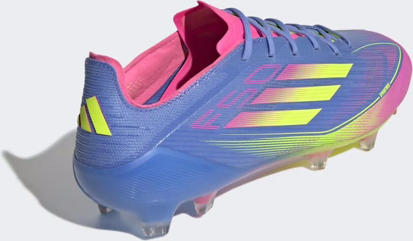 Adidas F50 Elite Gras Voetbalschoenen (FG) Blauw Neongeel Roze - Foto 4