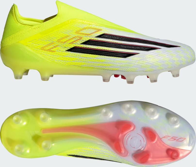 Adidas F50 Elite Veterloze Kunstgras Voetbalschoenen (AG) Neongeel Zwart Rood - Foto 2