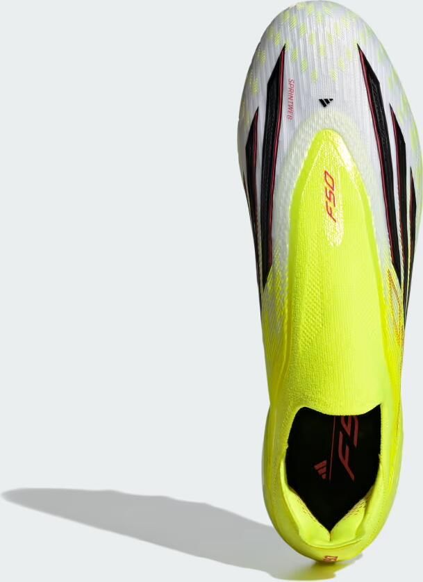 Adidas F50 Elite Veterloze Kunstgras Voetbalschoenen (AG) Neongeel Zwart Rood - Foto 3