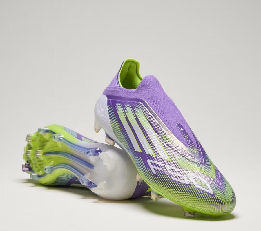 Adidas F50 Elite Veterloze Gras Voetbalschoenen (FG) Paars Wit Neongeel - Foto 5