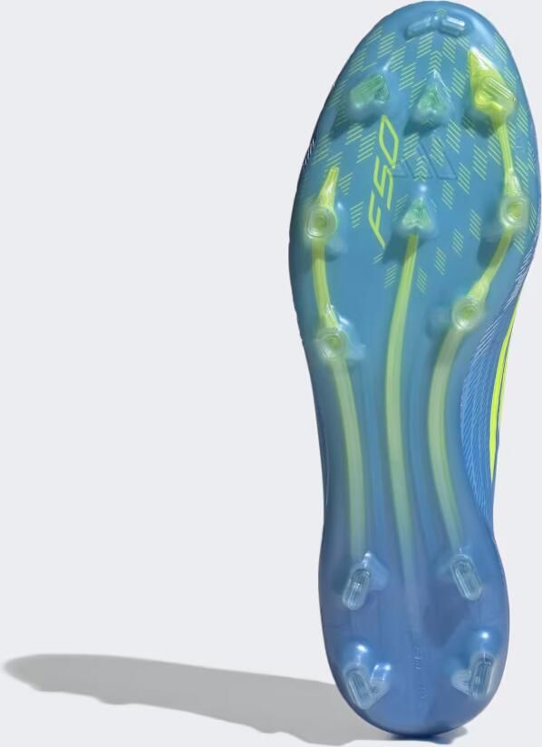 Adidas F50 Elite Laceless FG Ice Cold Precision Lucid Ray Blue Geel Light Utility Aqua - Foto 4