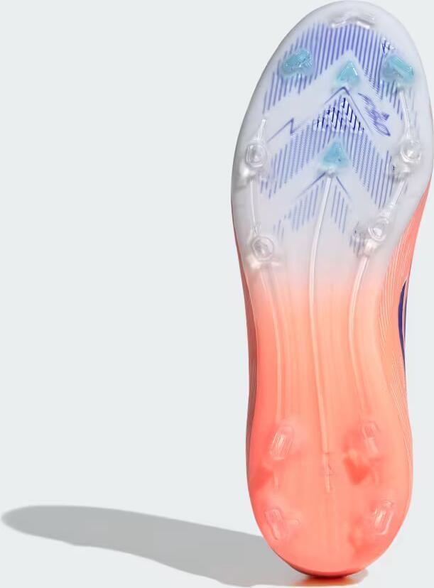 Adidas F50 Elite Veterloze Gras Voetbalschoenen (FG) Kids Oranje Blauw Wit - Foto 3
