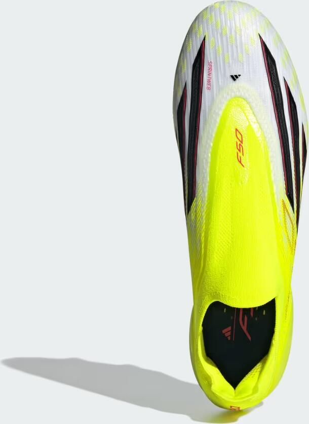 Adidas F50 Elite Veterloze IJzeren-Nop Voetbalschoenen (SG) Neongeel Zwart Rood - Foto 3