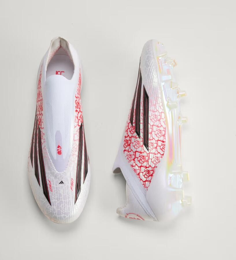 Adidas F50 Lamine Yamal Elite Veterloze Gras Voetbalschoenen (FG) Wit Felrood Zwart - Foto 7