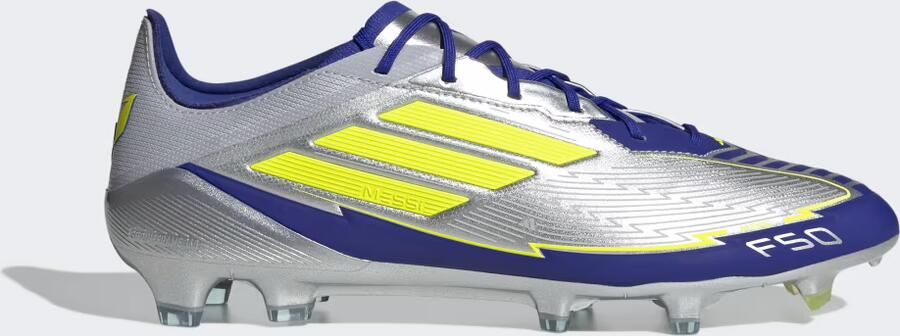 Adidas F50 Messi Elite Gras Voetbalschoenen (FG) Zilver Donkerblauw Geel - Foto 7