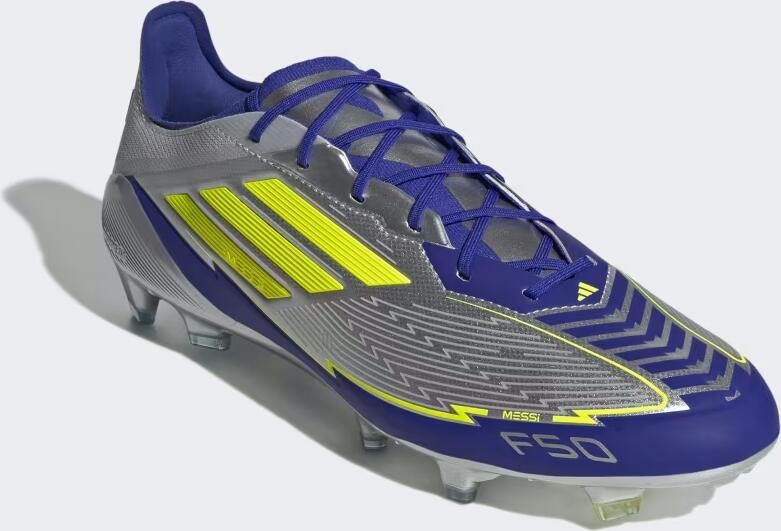 Adidas F50 Messi Elite Gras Voetbalschoenen (FG) Zilver Donkerblauw Geel - Foto 5