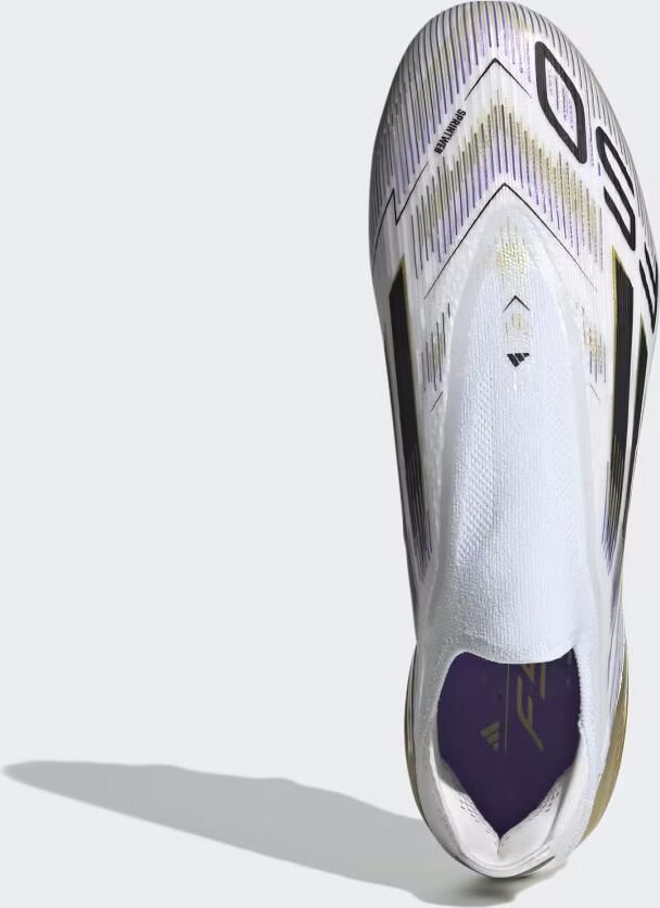 Adidas F50 Elite Veterloze Gras Voetbalschoenen (FG) Wit Zwart Goud - Foto 2