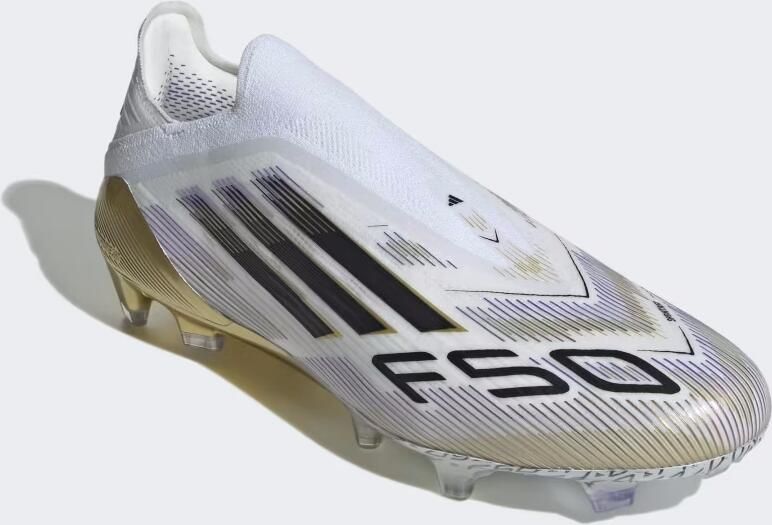 Adidas F50 Elite Veterloze Gras Voetbalschoenen (FG) Wit Zwart Goud - Foto 4