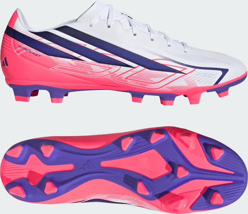 Adidas Perfor ce F50 Hyperfast Club FG MG senior imitatieleren voetbalschoenen roze paars - Foto 5
