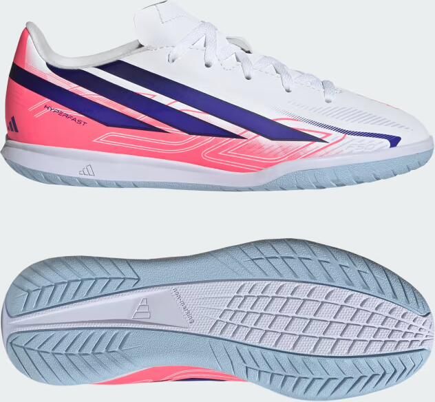 Adidas Perfor ce F50 Hyperfast Club junior imitatieleren voetbalschoenen roze paars - Foto 5