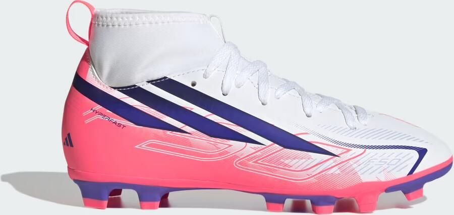 Adidas F50 Hyperfast Club Mid Fg mg Junioren Voetbalschoenen Wit 1 2 Kinderen - Foto 2