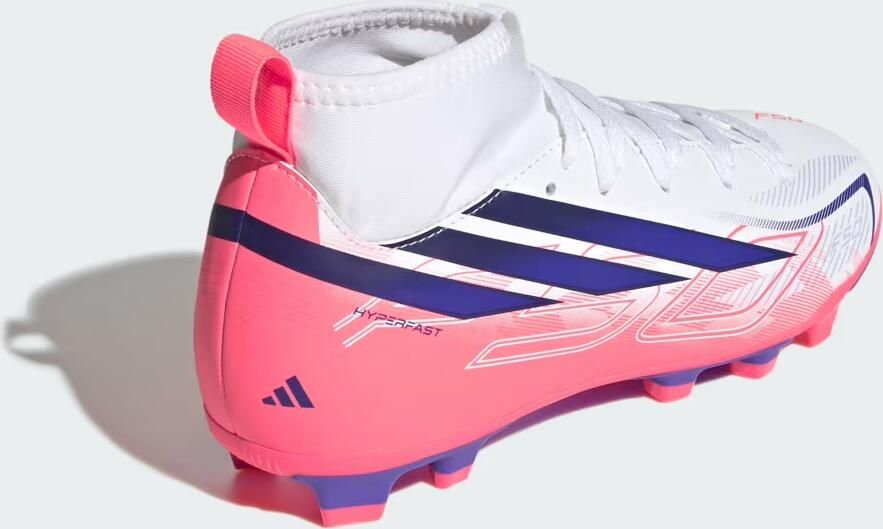 Adidas F50 Hyperfast Club Mid Fg mg Junioren Voetbalschoenen Wit 1 2 Kinderen - Foto 6