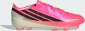 Adidas F50 Hyperfast Elite Gras Voetbalschoenen (FG) Kids Felroze Zwart Goud Wit - Zwart