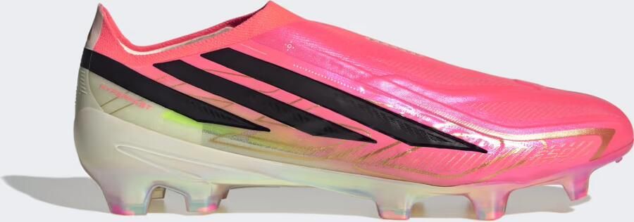 Adidas F50 Hyperfast Elite Veterloze Gras Voetbalschoenen (FG) Felroze Zwart Goud Wit