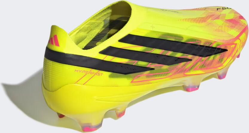 Adidas F50 Hyperfast Elite Too Light Veterloze Gras Voetbalschoenen (FG) Neongeel Zwart Roze - Foto 6