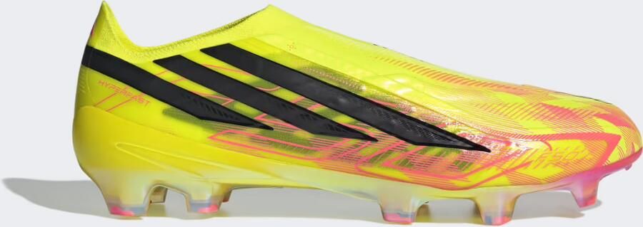 Adidas F50 Hyperfast Elite Too Light Veterloze Gras Voetbalschoenen (FG) Neongeel Zwart Roze - Foto 4