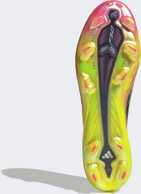 Adidas F50 Hyperfast Elite Too Light Veterloze Gras Voetbalschoenen (FG) Neongeel Zwart Roze - Foto 3