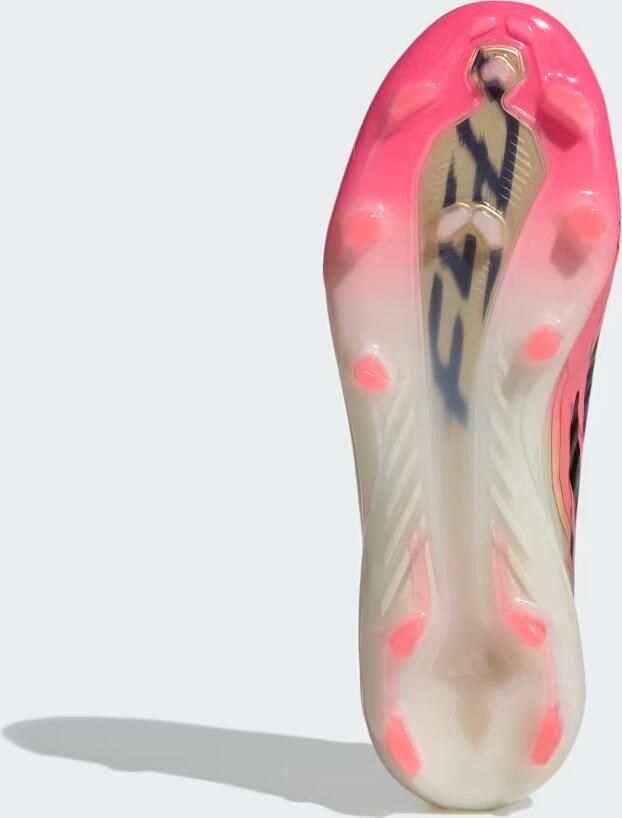 Adidas F50 Hyperfast Elite Veterloze Gras Voetbalschoenen (FG) Kids Felroze Zwart Goud Wit - Foto 4