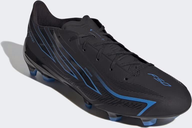 Adidas Perfor ce F50 Hyperfast League FG senior imitatieleren voetbalschoenen zwart blauw - Foto 2