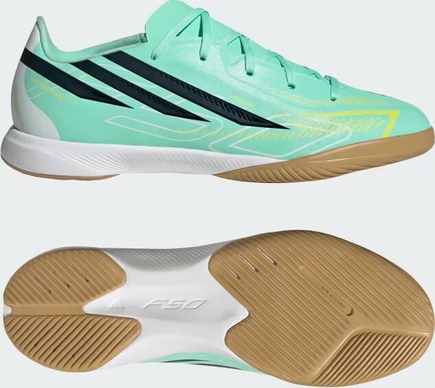 Adidas F50 Hyperfast League Junior Zaalschoenen Groen 1 2 Kinderen - Foto 2