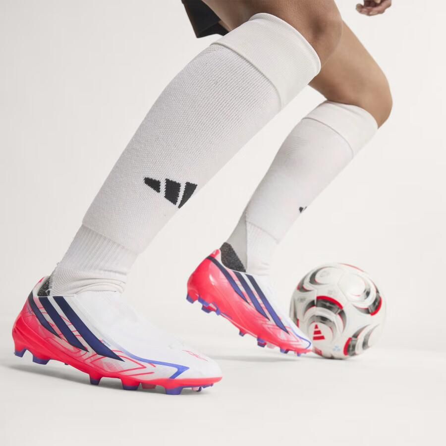Adidas Perfor ce F50 Hyperfast League LL FG senior imitatieleren voetbalschoenen roze paars - Foto 7