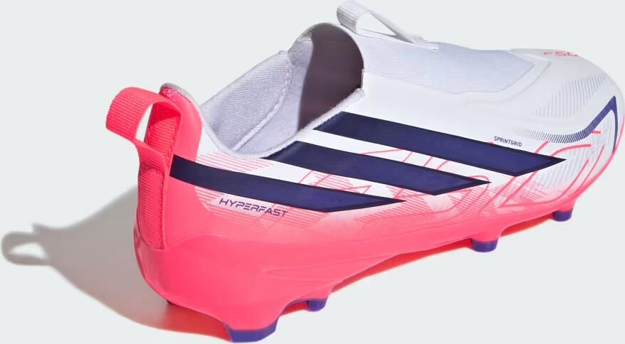Adidas F50 Hyperfast League Laceless Fg Junioren Voetbalschoenen Wit 1 2 Kinderen - Foto 7