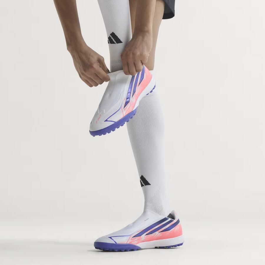 Adidas F50 Hyperfast League Laceless Tf Voetbalschoenen Wit - Foto 3